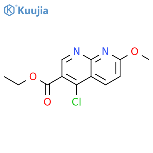 1,8-Naphthyridine-3-carboxylic acid, 4-chloro-7-methoxy-, ethyl ester structure