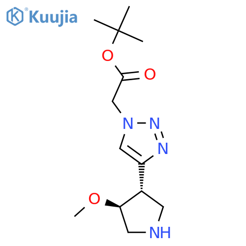 rac-tert-butyl 2-{4-[(3R,4R)-4-methoxypyrrolidin-3-yl]-1H-1,2,3-triazol-1-yl}acetate structure