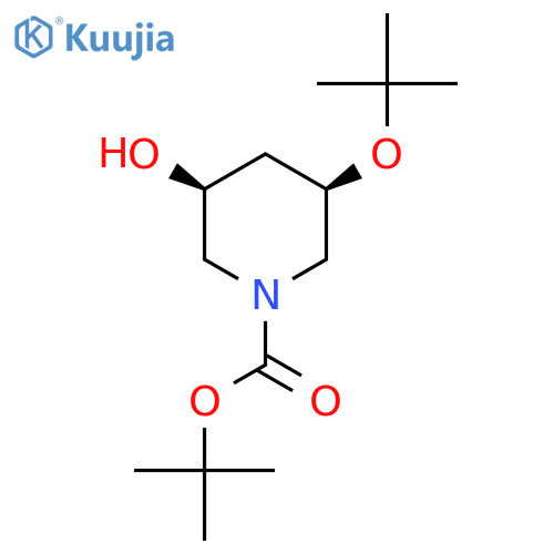tert-butyl (3R,5S)-3-(tert-butoxy)-5-hydroxypiperidine-1-carboxylate structure