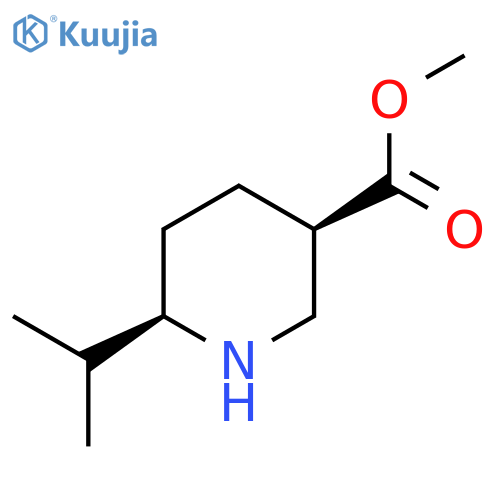 rac-methyl (3R,6R)-6-(propan-2-yl)piperidine-3-carboxylate structure