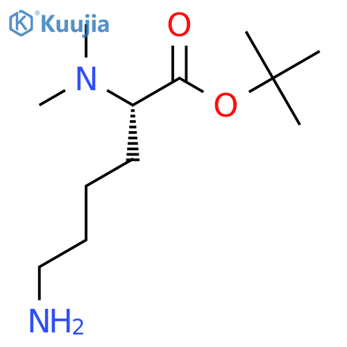tert-butyl (2S)-6-amino-2-(dimethylamino)hexanoate structure