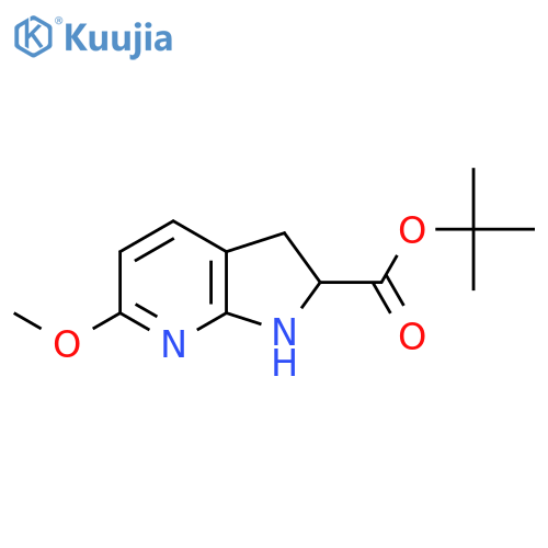 tert-butyl 6-methoxy-1H,2H,3H-pyrrolo2,3-bpyridine-2-carboxylate structure
