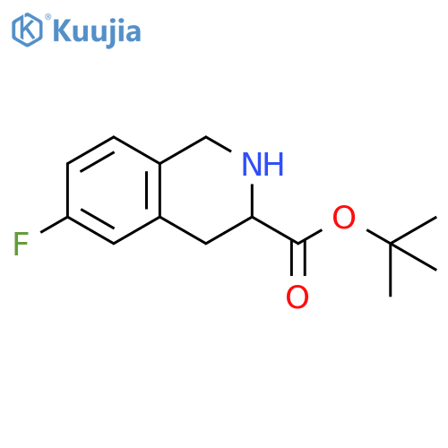 Tert-butyl 6-fluoro-1,2,3,4-tetrahydroisoquinoline-3-carboxylate structure