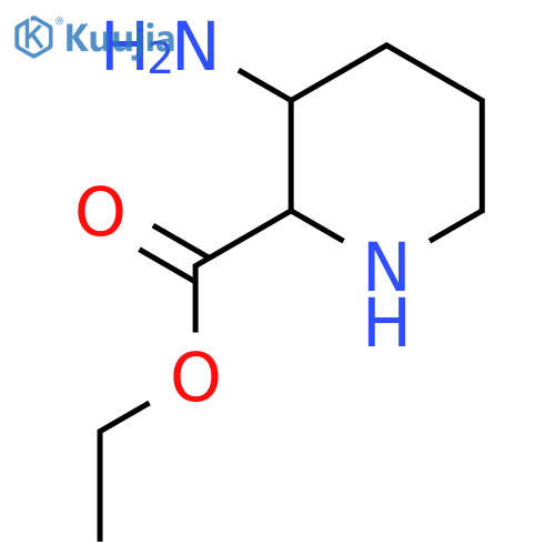 Ethyl 3-aminopiperidine-2-carboxylate structure