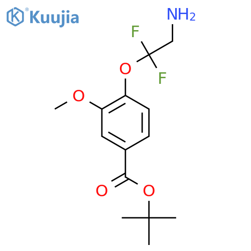 Tert-butyl 4-(2-amino-1,1-difluoroethoxy)-3-methoxybenzoate structure