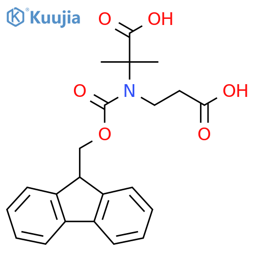 2-(2-carboxyethyl)({(9H-fluoren-9-yl)methoxycarbonyl})amino-2-methylpropanoic acid structure