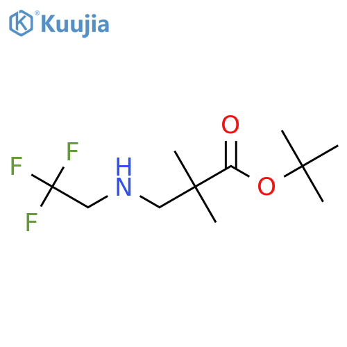 tert-butyl 2,2-dimethyl-3-(2,2,2-trifluoroethyl)aminopropanoate structure