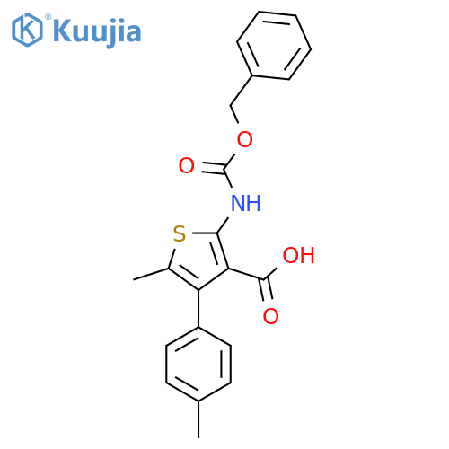 2-{[(Benzyloxy)carbonyl]amino}-5-methyl-4-(4-methylphenyl)thiophene-3-carboxylic acid structure