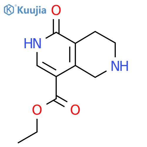 Ethyl 1-hydroxy-5,6,7,8-tetrahydro-2,6-naphthyridine-4-carboxylate structure