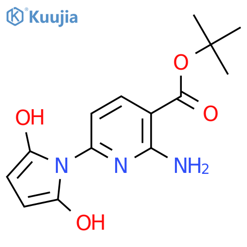 tert-butyl 2-amino-6-(2,5-dihydroxy-1H-pyrrol-1-yl)pyridine-3-carboxylate structure