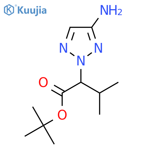 tert-butyl 2-(4-amino-2H-1,2,3-triazol-2-yl)-3-methylbutanoate structure