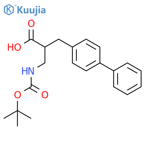 3-{(tert-butoxy)carbonylamino}-2-(4-phenylphenyl)methylpropanoic acid structure