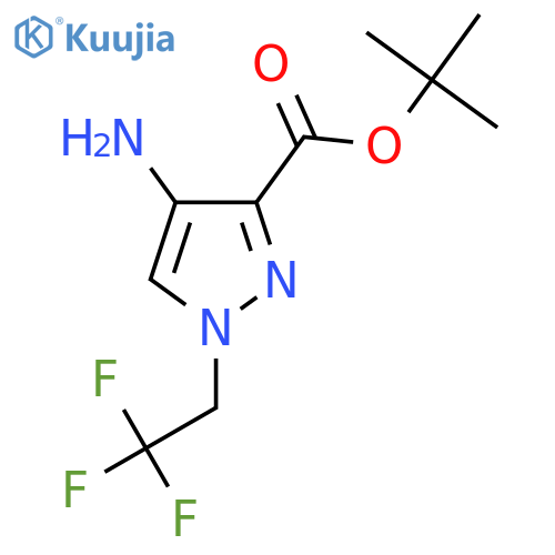 tert-butyl 4-amino-1-(2,2,2-trifluoroethyl)-1H-pyrazole-3-carboxylate structure