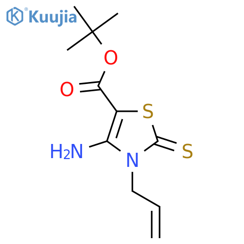 Tert-butyl 4-amino-3-(prop-2-en-1-yl)-2-sulfanylidene-2,3-dihydro-1,3-thiazole-5-carboxylate structure