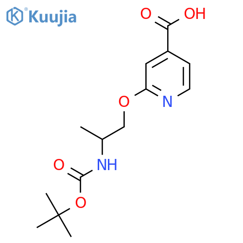 2-(2-{(tert-butoxy)carbonylamino}propoxy)pyridine-4-carboxylic acid structure