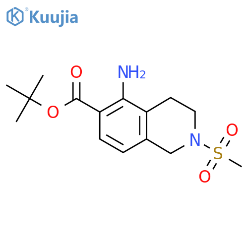 Tert-butyl 5-amino-2-methanesulfonyl-1,2,3,4-tetrahydroisoquinoline-6-carboxylate structure
