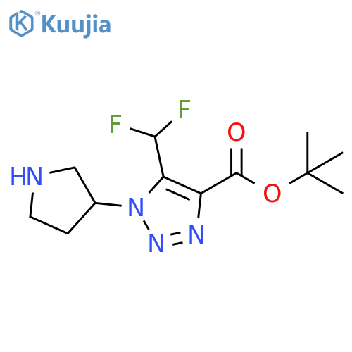 tert-butyl 5-(difluoromethyl)-1-(pyrrolidin-3-yl)-1H-1,2,3-triazole-4-carboxylate structure