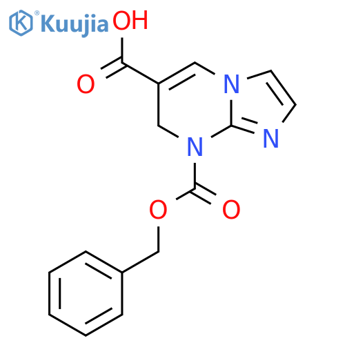 8-[(benzyloxy)carbonyl]-7H,8H-imidazo[1,2-a]pyrimidine-6-carboxylic acid structure