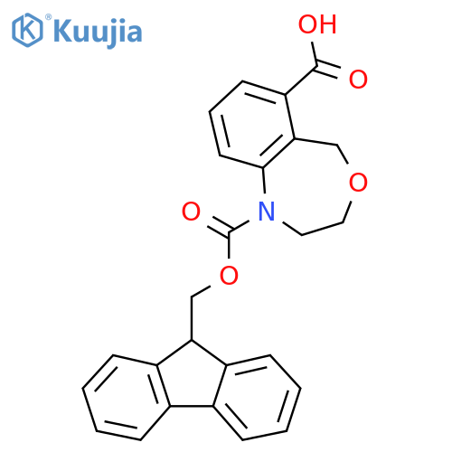 1-{(9H-fluoren-9-yl)methoxycarbonyl}-1,2,3,5-tetrahydro-4,1-benzoxazepine-6-carboxylic acid structure