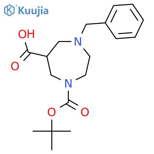 1-Benzyl-4-[(tert-butoxy)carbonyl]-1,4-diazepane-6-carboxylic acid structure
