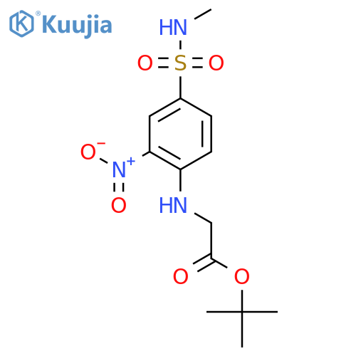 tert-butyl 2-{4-(methylsulfamoyl)-2-nitrophenylamino}acetate structure