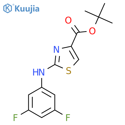 tert-butyl 2-(3,5-difluorophenyl)amino-1,3-thiazole-4-carboxylate structure
