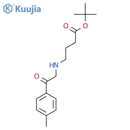tert-butyl 4-{2-(4-methylphenyl)-2-oxoethylamino}butanoate structure