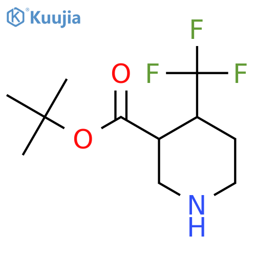 Tert-butyl 4-(trifluoromethyl)piperidine-3-carboxylate structure