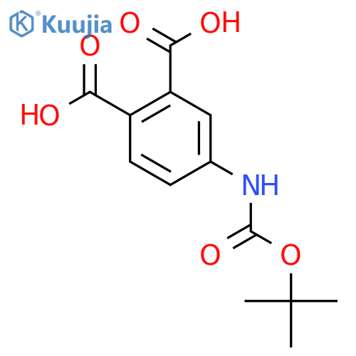 4-{(tert-butoxy)carbonylamino}benzene-1,2-dicarboxylic acid structure