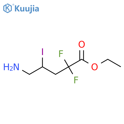 Ethyl 5-amino-2,2-difluoro-4-iodopentanoate structure