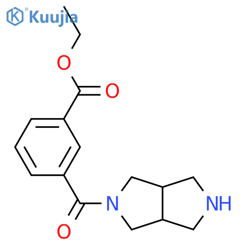 Ethyl 3-{octahydropyrrolo[3,4-c]pyrrole-2-carbonyl}benzoate structure