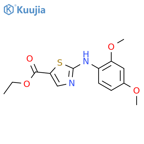 Ethyl 2-[(2,4-dimethoxyphenyl)amino]-1,3-thiazole-5-carboxylate structure
