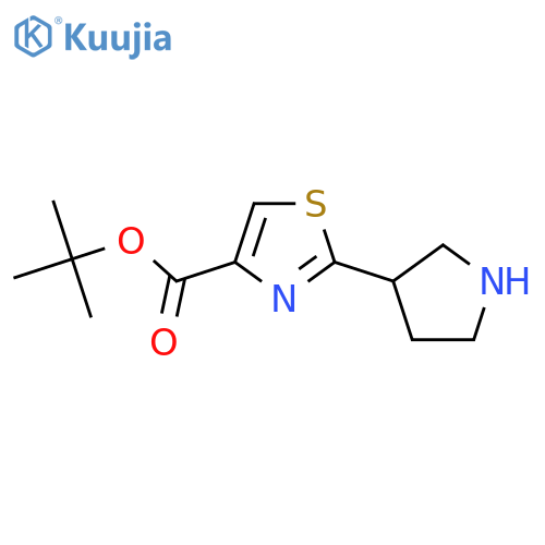 Tert-butyl 2-(pyrrolidin-3-yl)-1,3-thiazole-4-carboxylate structure
