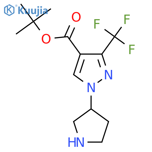 tert-butyl 1-(pyrrolidin-3-yl)-3-(trifluoromethyl)-1H-pyrazole-4-carboxylate structure