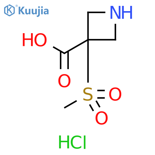 3-methanesulfonylazetidine-3-carboxylic acid hydrochloride structure