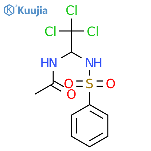 Acetamide,N-[2,2,2-trichloro-1-[(phenylsulfonyl)amino]ethyl]- structure