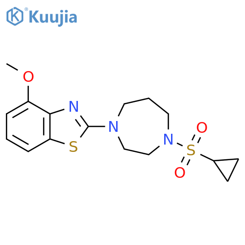 2-[4-(Cyclopropanesulfonyl)-1,4-diazepan-1-yl]-4-methoxy-1,3-benzothiazole structure