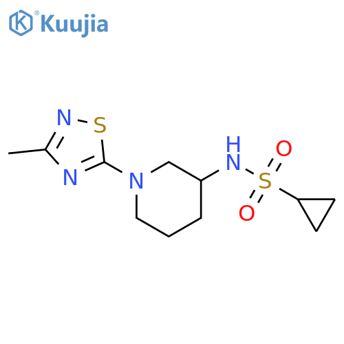 N-[1-(3-methyl-1,2,4-thiadiazol-5-yl)piperidin-3-yl]cyclopropanesulfonamide structure