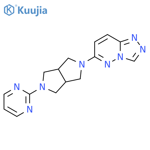 2-(5-{1,2,4triazolo4,3-bpyridazin-6-yl}-octahydropyrrolo3,4-cpyrrol-2-yl)pyrimidine structure