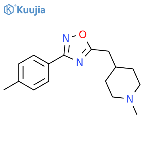 1-methyl-4-{[3-(4-methylphenyl)-1,2,4-oxadiazol-5-yl]methyl}piperidine structure