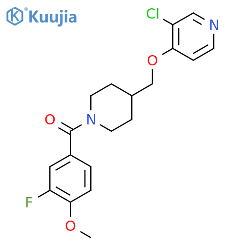 3-Chloro-4-{[1-(3-fluoro-4-methoxybenzoyl)piperidin-4-yl]methoxy}pyridine structure