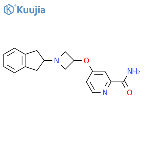 4-{[1-(2,3-dihydro-1H-inden-2-yl)azetidin-3-yl]oxy}pyridine-2-carboxamide structure