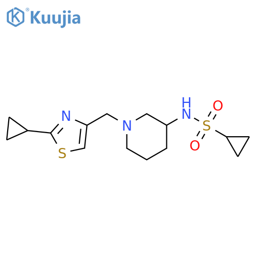 N-{1-[(2-cyclopropyl-1,3-thiazol-4-yl)methyl]piperidin-3-yl}cyclopropanesulfonamide structure