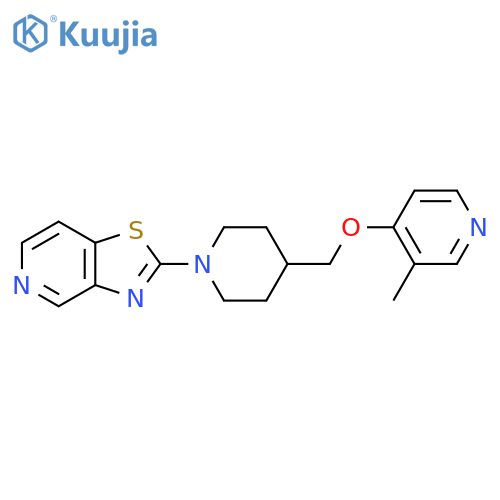 3-methyl-4-[(1-{[1,3]thiazolo[4,5-c]pyridin-2-yl}piperidin-4-yl)methoxy]pyridine structure