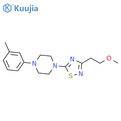 1-[3-(2-Methoxyethyl)-1,2,4-thiadiazol-5-yl]-4-(3-methylphenyl)piperazine structure