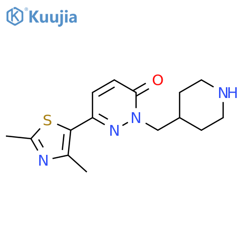 6-(2,4-dimethyl-1,3-thiazol-5-yl)-2-(piperidin-4-yl)methyl-2,3-dihydropyridazin-3-one structure