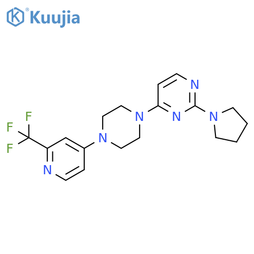 2-(pyrrolidin-1-yl)-4-{4-[2-(trifluoromethyl)pyridin-4-yl]piperazin-1-yl}pyrimidine structure