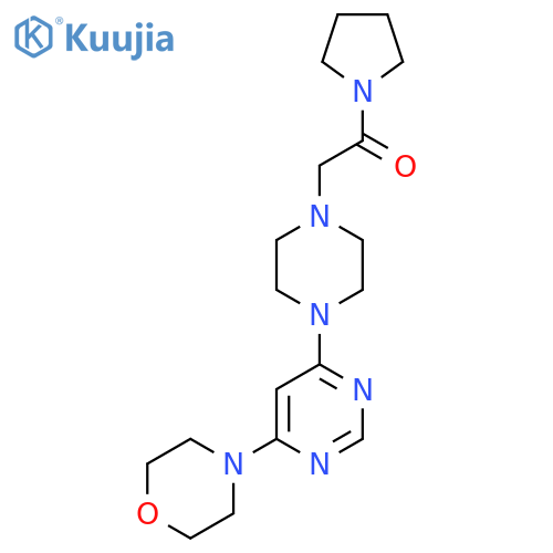 2-{4-[6-(Morpholin-4-yl)pyrimidin-4-yl]piperazin-1-yl}-1-(pyrrolidin-1-yl)ethan-1-one structure
