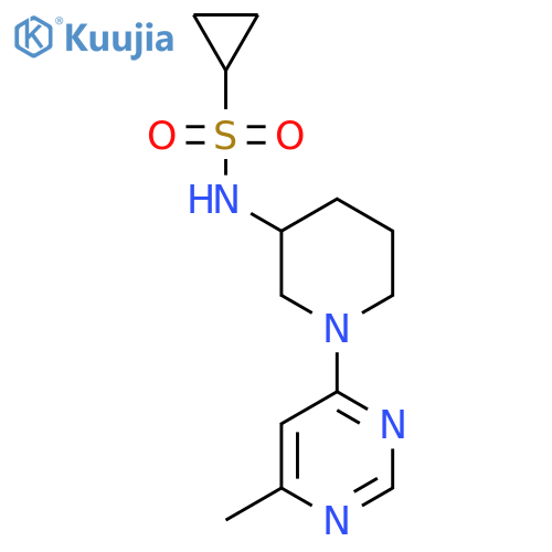 N-[1-(6-methylpyrimidin-4-yl)piperidin-3-yl]cyclopropanesulfonamide structure