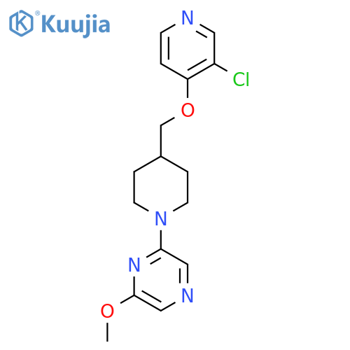 2-(4-{[(3-Chloropyridin-4-yl)oxy]methyl}piperidin-1-yl)-6-methoxypyrazine structure